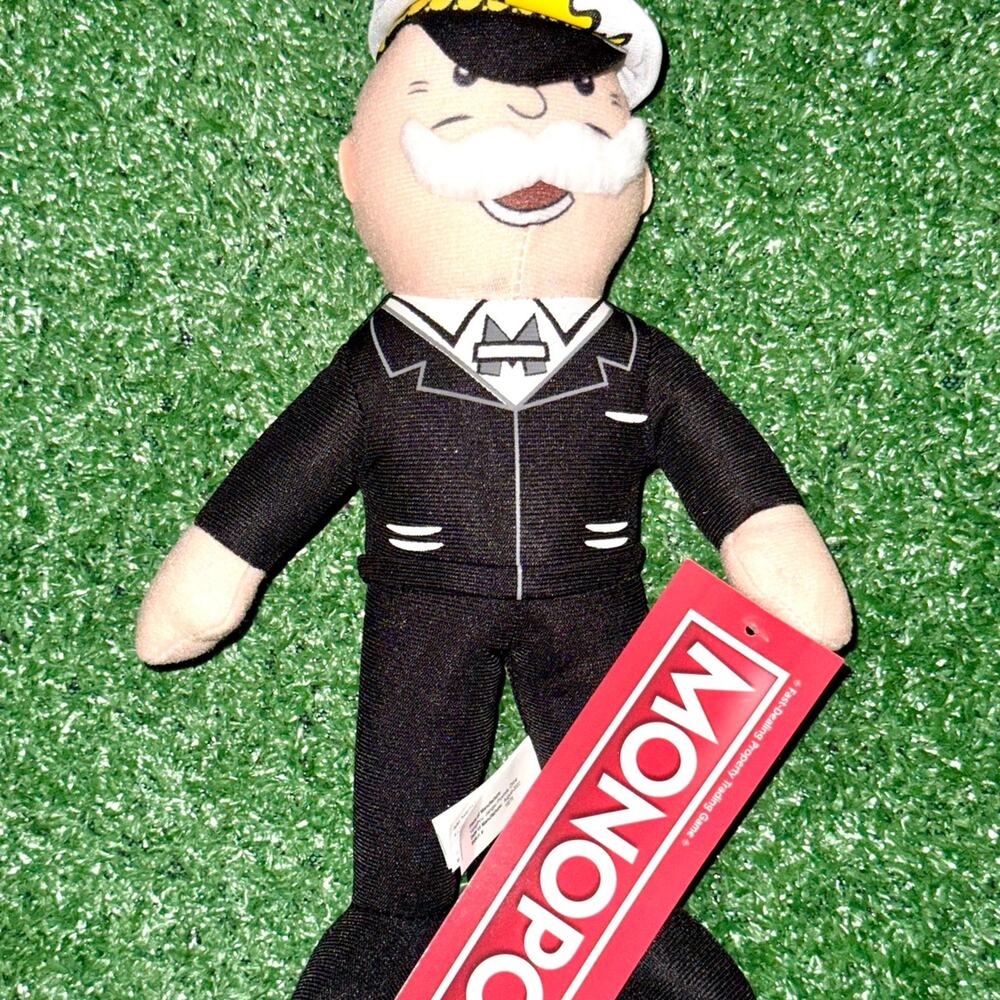 Hasbro Gaming Mr Monopoly Man The Deck Captain Plush Toy New With Tag